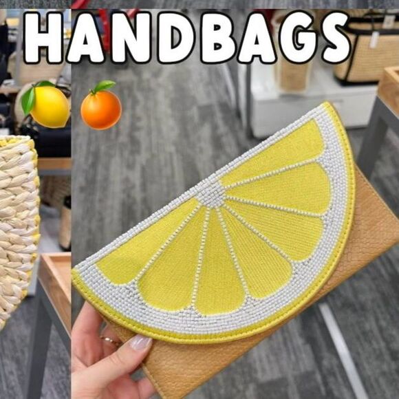 NWT Beaded Lemon Travel Folio w/ mirror jewelry storage clutch Viral On TikTok! - Picture 9 of 11